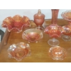 Image 2 : Antique Group Of Marigold Carnival Glass 15 Pieces Mint Condition See Pics