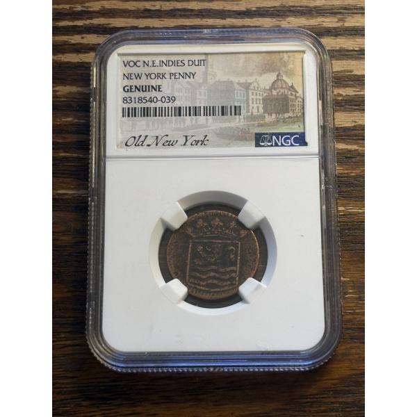 NGC VOC N.E. Indies Duit New York 1745 Penny Genuine - Old New York 