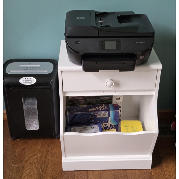 Louisville Home Pickup - HP Printer - Insignia Shredder - White Stand Included & Games & More