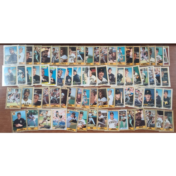 Lot of Around 70 Late 1980's Topps Pittsburgh Pirates Baseball Trading Cards ft. Andy Van Slyke