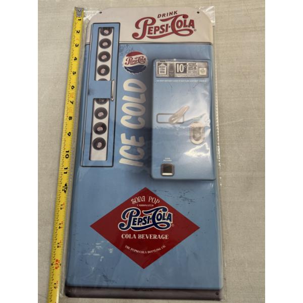 Pepsi-Cola "Drink Pepsi-Cola Ice Cold" Metal Collector Sign - Brand New In The Package 