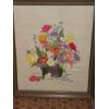 Image 1 : Framed Floral Embroidery 18 x 13