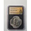 Image 1 : NGC 1974 Brilliant Uncirculated Eisenhower Dollar In "Don't Tread On Me" Slab