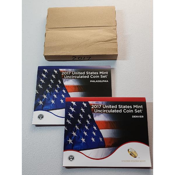 2017 P&D United States Mint Uncirculated 20-Coin Set - Original Packaging & CoA