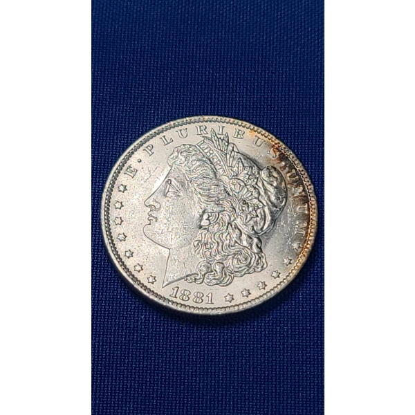 1881-O Silver Morgan Dollar in Brilliant Condition
