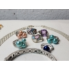 Image 3 : Assorted Sterling Silver Jewelry: Bracelets, Necklace, Rings