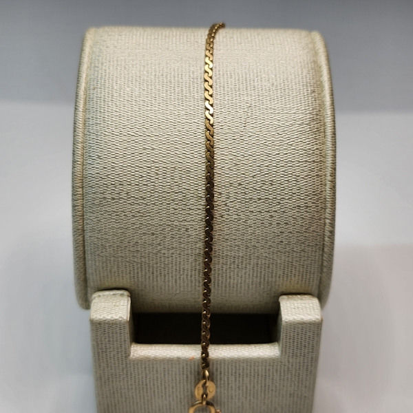 14K Yellow Gold Serpentine 7" Bracelet - Total Weight: 2.4g
