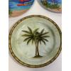 Image 2 : 5 Plastic Plates - Palm Trees & Sailboats - Palm Trees