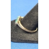Image 2 : 14K Gold Oval Emerald Halo Ring With Diamonds - Size 10 - Weight: 2.8g