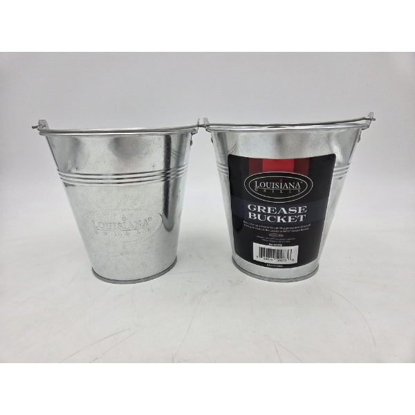 Two New Louisiana Grills 7.48''x7.48'' Metal Grease Buckets