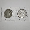 Image 4 : Two 90% Silver Franklin Half Dollars ~ 1963-D&P ~ $1.00 Face Value