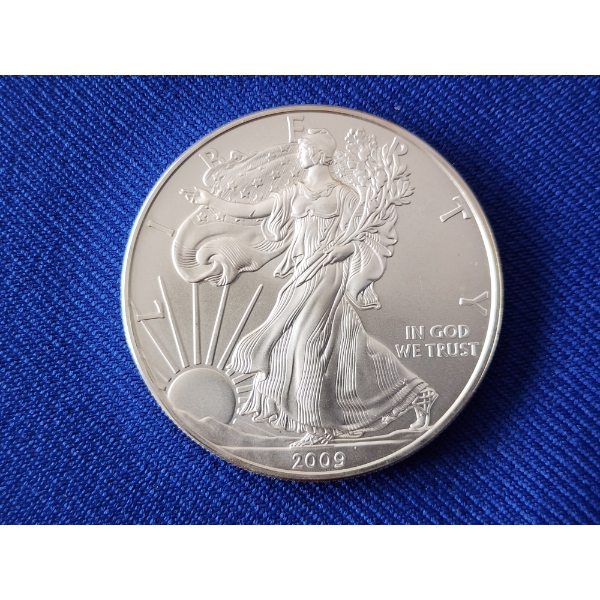 2009 Silver American Eagle $1 Coin - 1 oz .999 Fine Silver