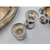 Image 7 : Silver-Plated Items: 2 Serving Trays and 6 Small Goblets - TW: 2.0lbs
