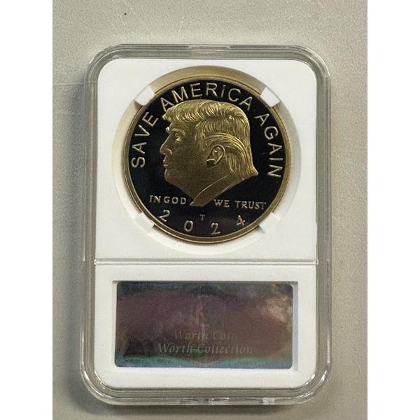 2024 Donald J. Trump Campaign Collector Coin In Protective Holder - Mint Condition