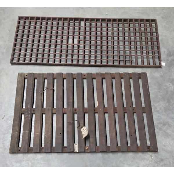 Vintage Handmade Wooden Grates 35''x14'' & 29''x18''
