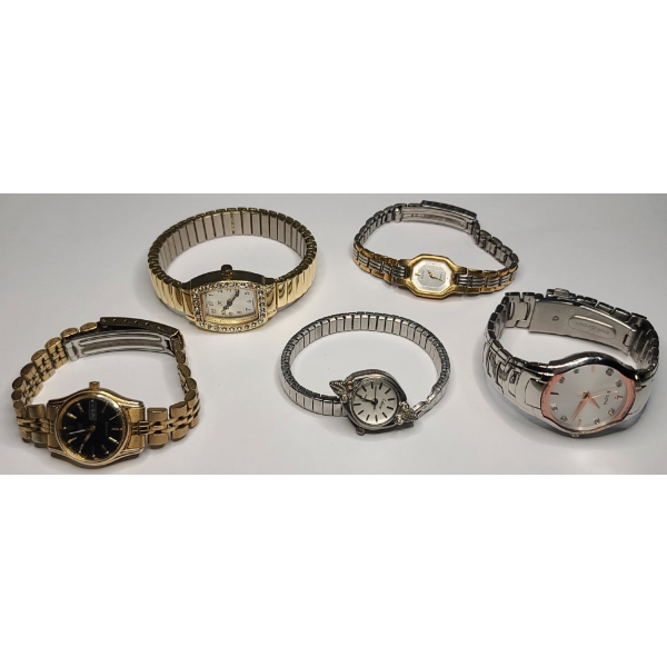 Collection Of Assorted Vintage/Vintage Style Wristwatches Including Bulova Diamond Dress Watch
