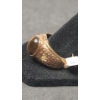 Image 4 : Men's Gold Plated Ring With Genuine Tiger's Eye - Size 11