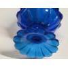 Image 3 : Excellent Condition Extraordinary Viking Glass 25'' Vintage Colonial Blue Swung Vase 