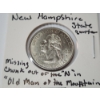 Image 2 : ERROR COIN: 2000 New Hampshire State Quarter - Missing Chunk out of Last "N" in "Mountain"