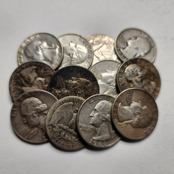 $3.00 Face Value in Assorted 90% Silver United States Quarters
