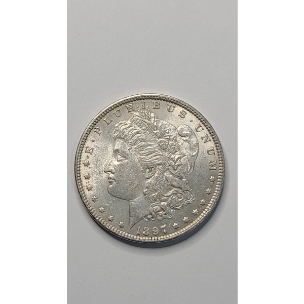 United States 1897-P Morgan 90% Silver Dollar 
