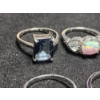 Image 8 : Gorgeous Sterling Silver Rings Ft. Stunning Opal & More - Weighing Total of 20.4 Grams