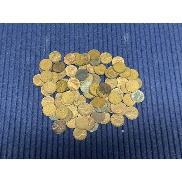 Lot of Unsearched Wheat Pennies - Face Value $0.89