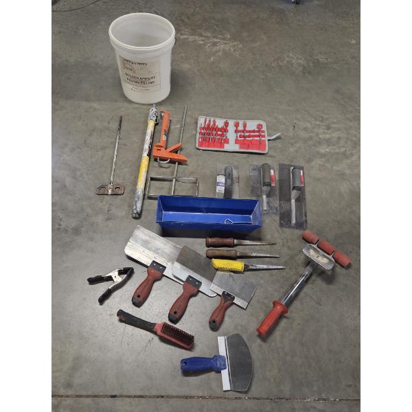 Drill Bit Set, Trowels, Drywall Knives, Mixer Attachments, Caulk Gun & More!
