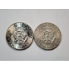 Image 2 : Two 1964 90% Silver Kennedy Half Dollars Face Value: $1.00
