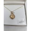 Image 2 : Brand New 18'' Gold Tone Chain With Gorgeous Amber Colored Swarovski Pendant In Gift Box