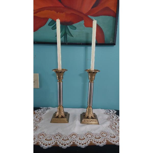 Pair Of 13" Vintage Brass Candlesticks