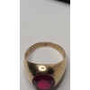 Image 5 : Vintage 14K Yellow Gold Classic Ruby Ring - Size 7 - Total Weight: 3.9g