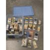 Image 1 : Plastic Storage Tote With Large Assortment Of New Tow Adaptors, Mounting Brackets And More