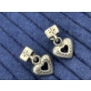 Image 2 : Gorgeous Sterling Silver Heart Earrings - Cool Design - 4.4 Grams
