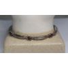 Image 1 : Sterling Silver 7" Bracelet With Red Garnet - Weight: 7.5g