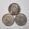 Image 1 : Three 1964 United States 90% Silver Kennedy Half Dollars ~ $1.50 Face Value
