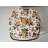 Image 4 : Longaberger Square Cake Basket with Floral Liner, Lid, Stand, Plastic Liner - Excellent Condition! 
