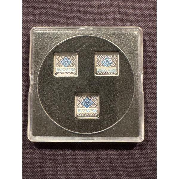 3 - 1 Gram .999 Fine Geiger Silver Bars In Protective Case - Mint Condition