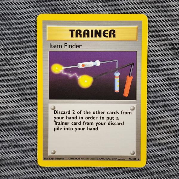 Item Finder 74/102 Trainer Vintage Base Set Pokemon Trading Card in Near Mint Condition!