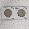Image 1 : Two United States 1960 Franklin 90% Silver Half Dollars