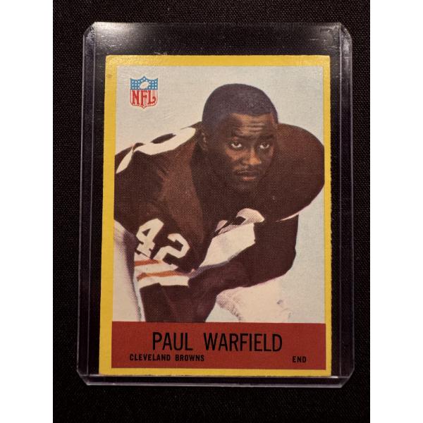 1967 Paul Warfield Cleveland Browns Football Card - Mint Condition In Protective Holder