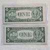 Image 2 : Two United States One Dollar Silver Certificates, Series 1935 E FV: $2.00