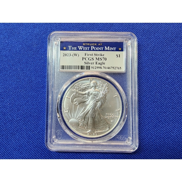 2023-W "First Strike" Silver Eagle PCGS MS 70 1 oz Fine Silver