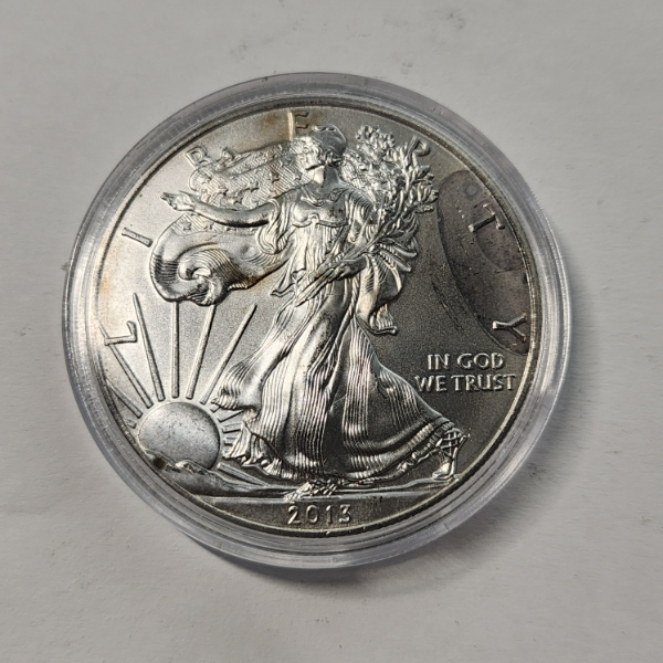 2013 American Silver Eagle - 1 oz .999 Fine Silver Round in Capsule