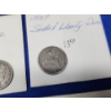 Image 7 : Assorted Coins: x8 90% Silver Barber Dimes & x1 1887 90% Silver Seated Liberty Dime, Mexican Coin