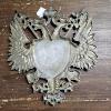 Image 3 : Vintage 16" Brass Double Headed Eagle Crest Wall Plaque