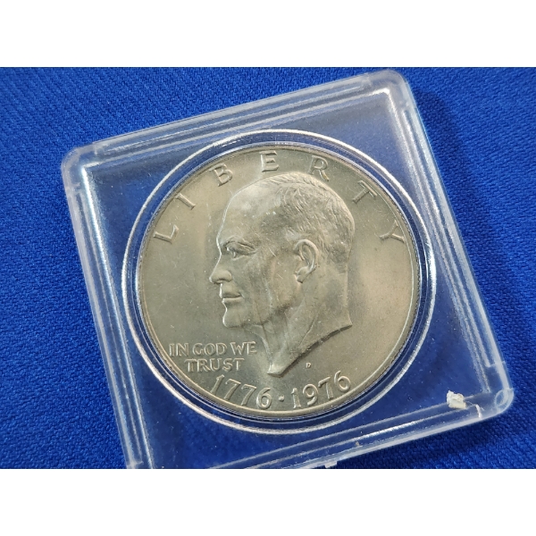 1976 United States Bicentennial Eisenhower Dollar Coin in Holder