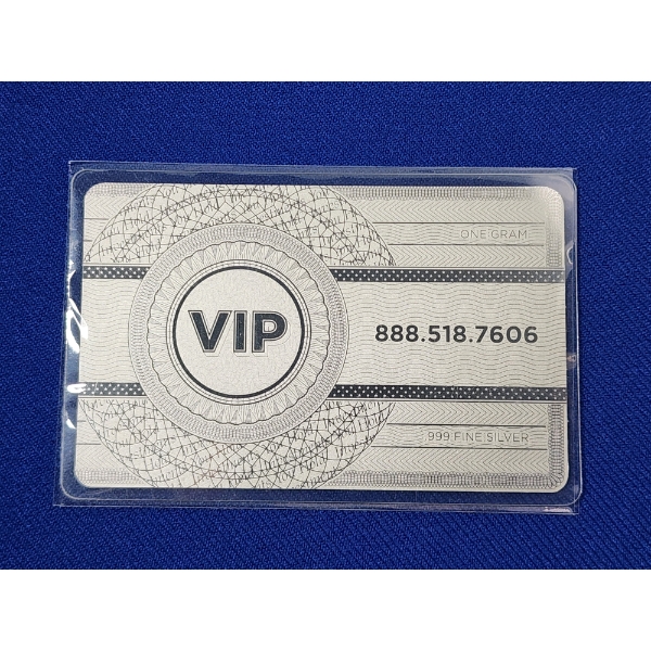 APMEX 1 Gram .999 Fine Silver Bar/Card In Protective Holder 