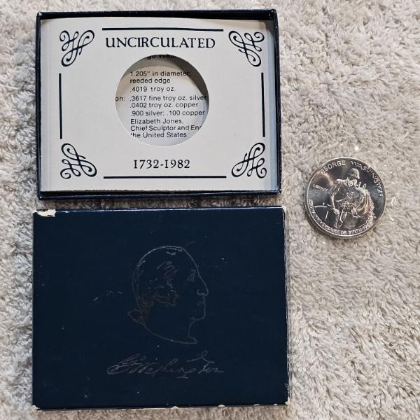 90% Silver 1982 George Washington Commemorative Half-Dollar Coin