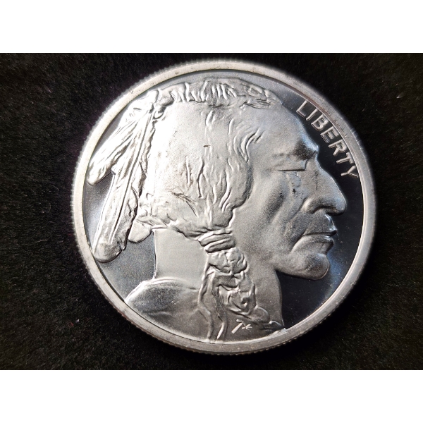1 Oz .999 Fine Silver Buffalo Indian Rounds - Beautiful Condition!